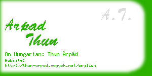 arpad thun business card